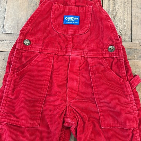 Oshkosh vintage flannel lined corduroy overalls - Picture 2 of 7